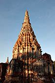 Ayutthaya, Thailand. Wat Chaiwatthanaram, one of the chedi built at the each corner of the gallery.